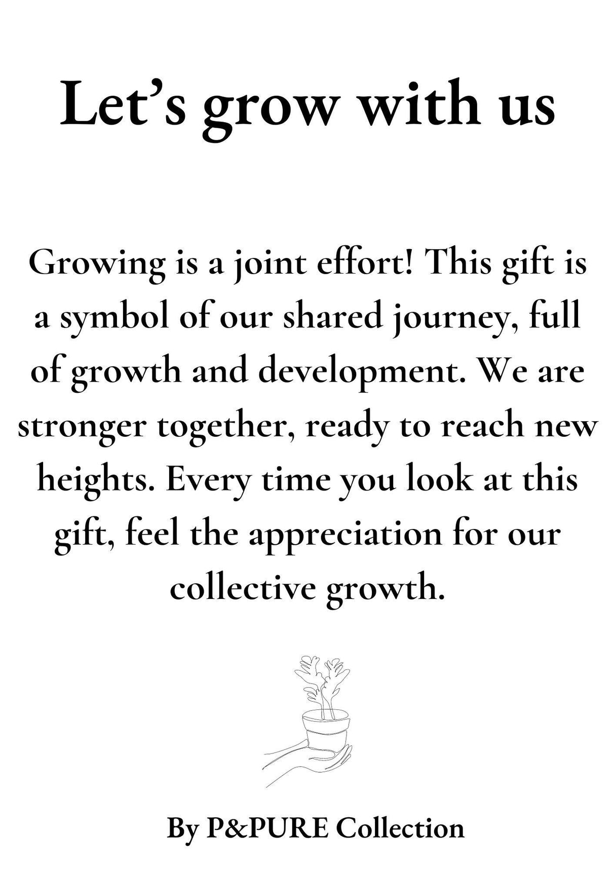 Sansevieria Gift "Let's Grow With Us" WITH GREETING CARD! - Ø12cm - ↕30cm