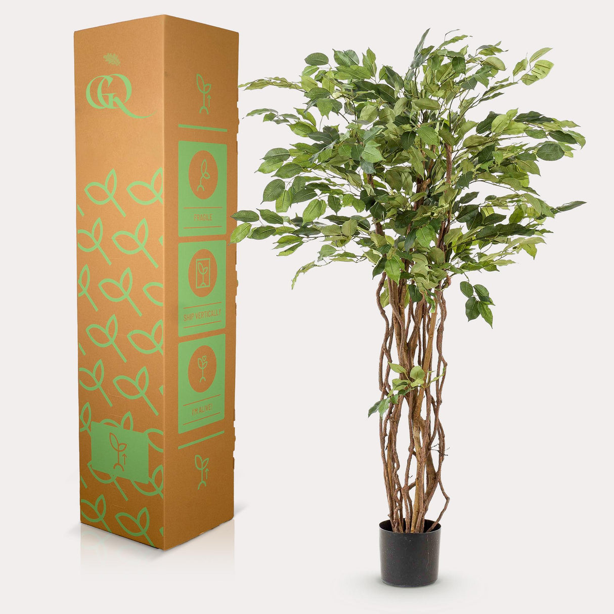 kunstplant - Ficus liana - Vioolbladplant - 140cm