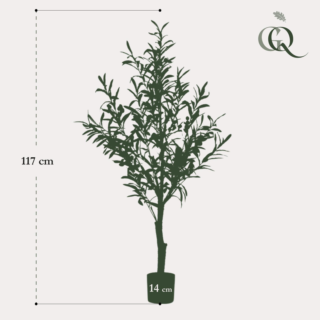 Kunst Olijfboom - Olea europaea - Olijfboom - 115 cm