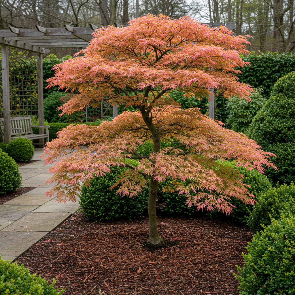 Japanse Esdoorn - Acer palmatum Iyoshi - Roze - x2 - ↕70cm - Ø19cm