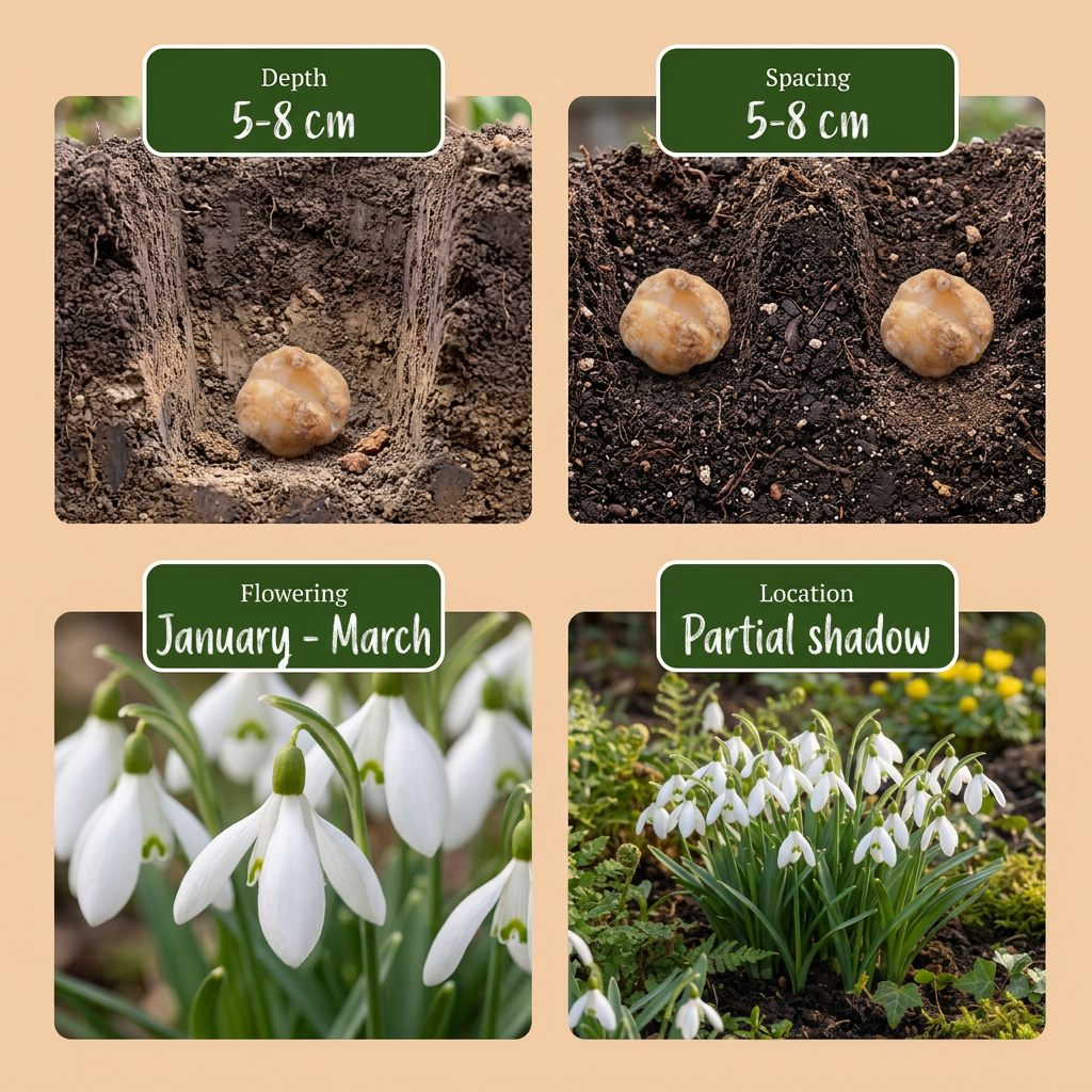 50x Galanthus Elwesii - Grote sneeuwklokje - Wit - Voorjaarsbloeier - Bolmaat 5/6