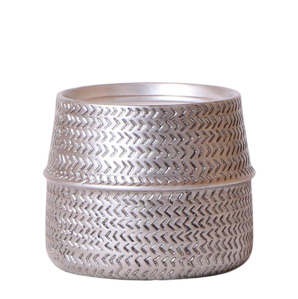 Kolibri Home | Groove Blumentopf - Goldener Keramik-Dekotopf - Ø12cm