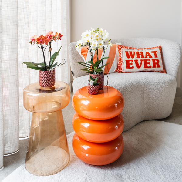 Diamond pearl sierpot - Rood - Ø6cm