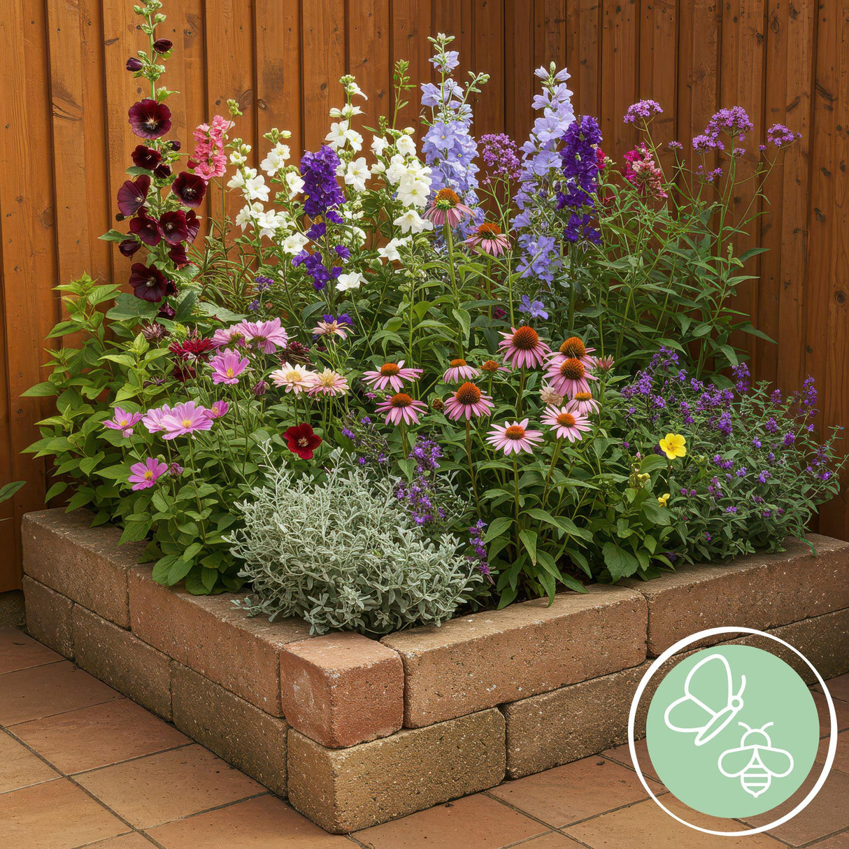 Borderpakket - Bijen en Vlinderlokkend - 8 Vaste planten - 1 m2 - Diversen kleuren - Weinig Onderhoud - Pot 11cm