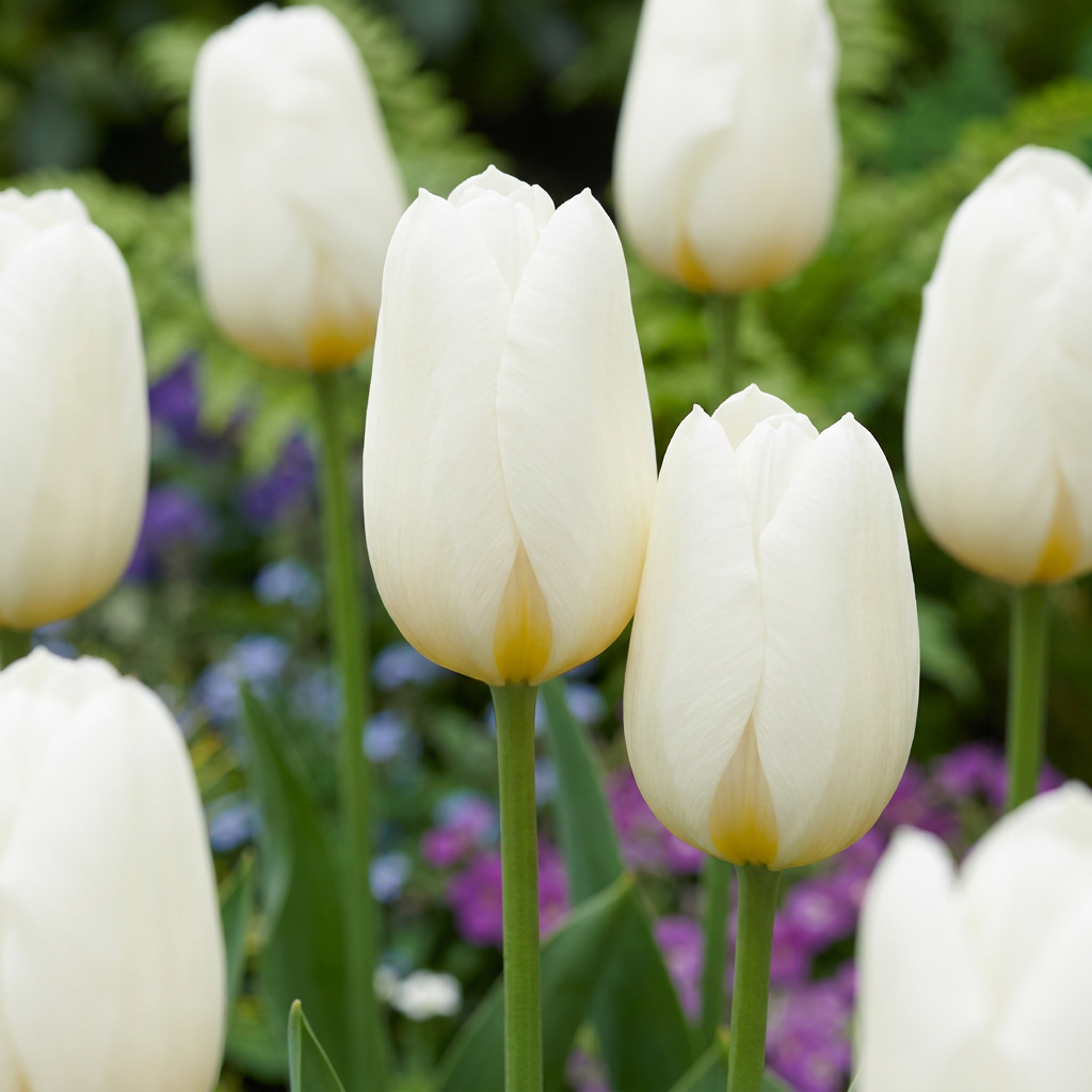 30x Tulipa Triumph White - Triomftulp - Wit - Voorjaarsbloeier - Bolmaat 11/12