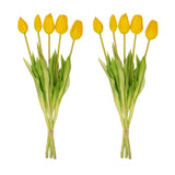 Tulpen boeket Geel - 10 stuks - 'Real Touch' Kunst tulpen - 42 cm (yellow)