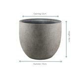 Pot Grigio New Egg Natural Concrete - D55 x H46