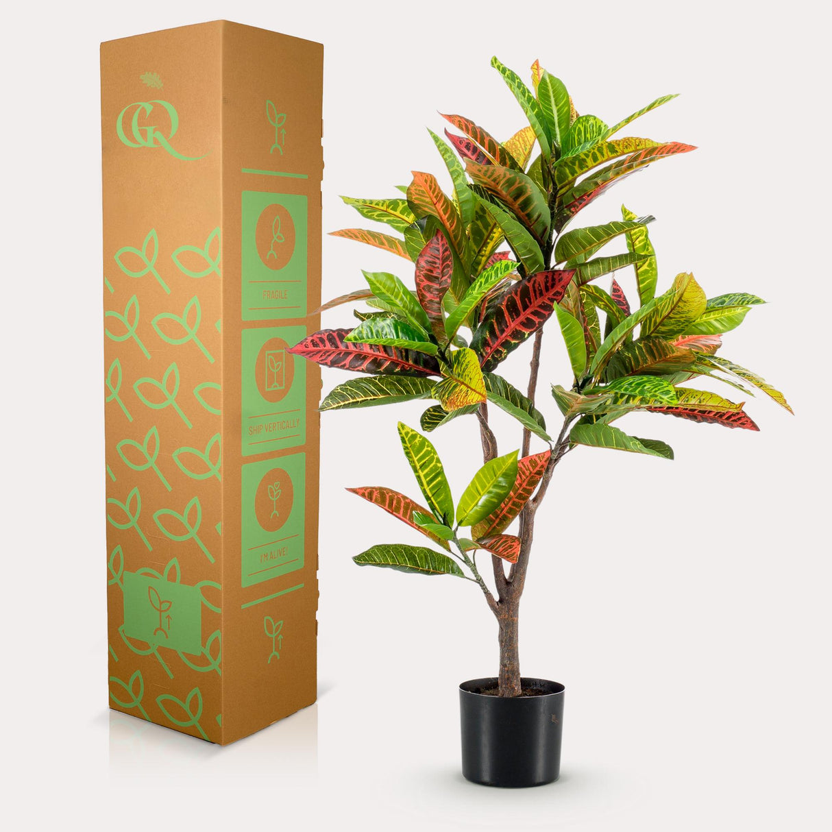 Kunstplant - Croton Codiaeum - Wonderstruik - 95 cm