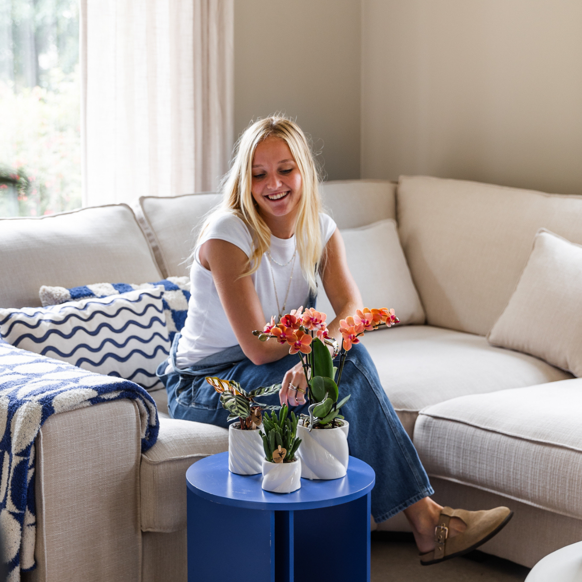 Kolibri Orchids | COMBI DEAL van 4 oranje Phalaenopsis orchideeën - Bolzano - potmaat Ø9cm | bloeiende kamerplant - vers van de kweker