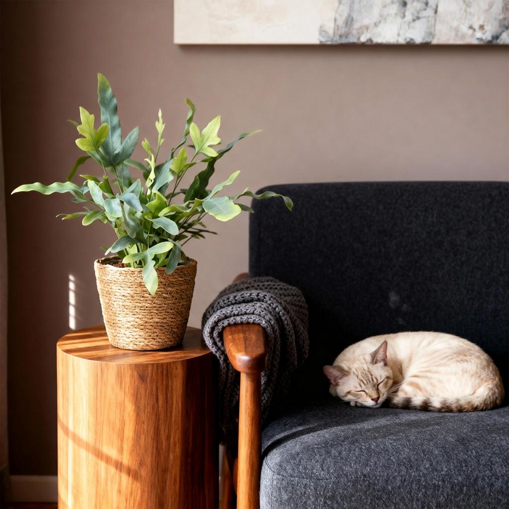 Phlebodium aureum Blue Star - Blauwe Varen - Huisdiervriendelijke Plant - Blauw - 2 Planten - met Mand - Pot 12cm - Hoogte 25cm