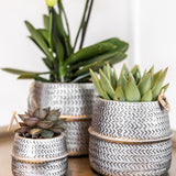 Kolibri Home | Groove Blumentopf - Goldener Keramik-Dekotopf - Ø12cm