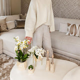 Pearl pot - Travertine - Ø12cm