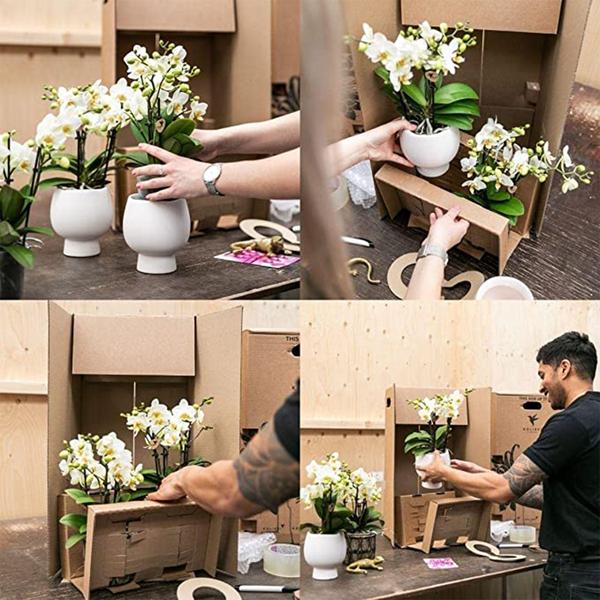 Kolibri Home | Groove Blumentopf - Goldener Keramik-Dekotopf - Topfgröße - Ø12cm